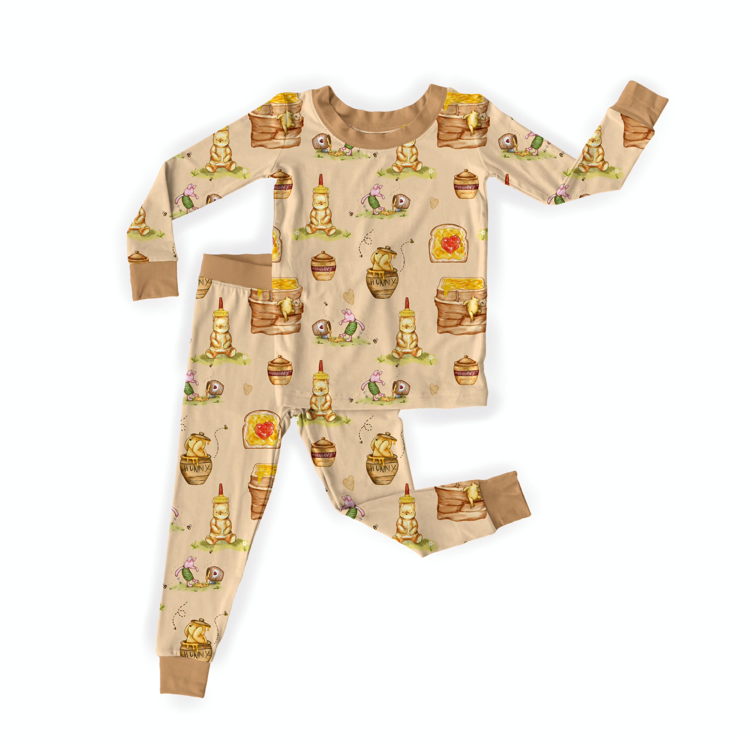 Honey Bear Two-Piece Pajama Set