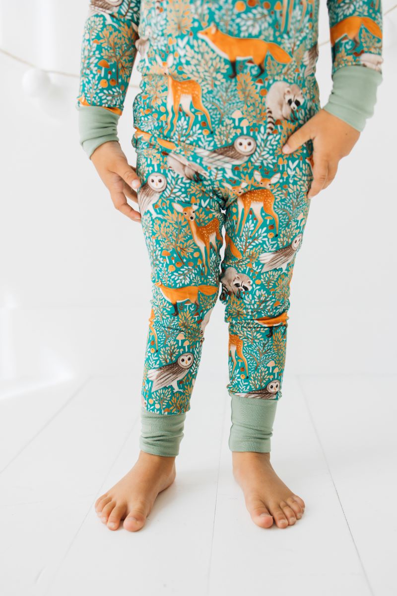 Teal Thicket Two-Piece Pajama Set